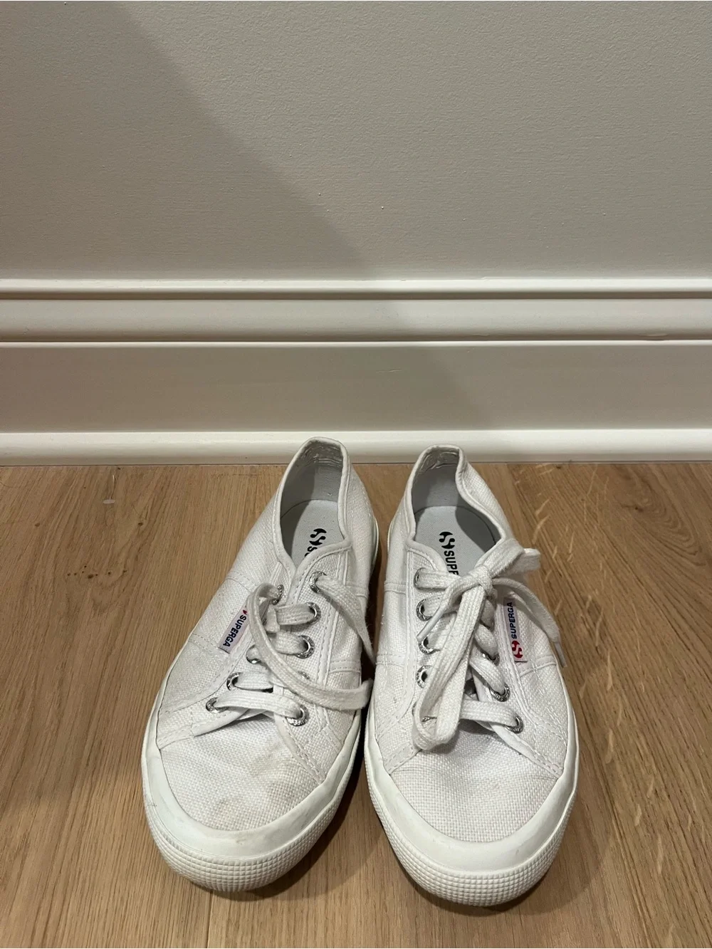 Superga White Low-Top Canvas Sneakers